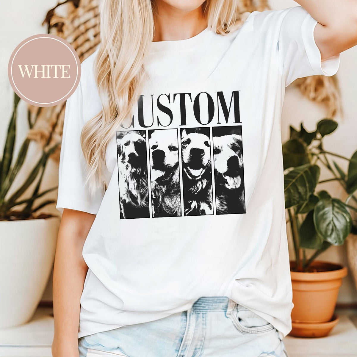Custom Pet Photo Shirt, Personalized Portrait Tee, Dog Mom product image 4