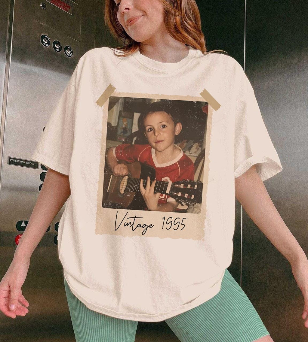 Custom Vintage Photo & Year Shirt, Personalized Picture product image 4