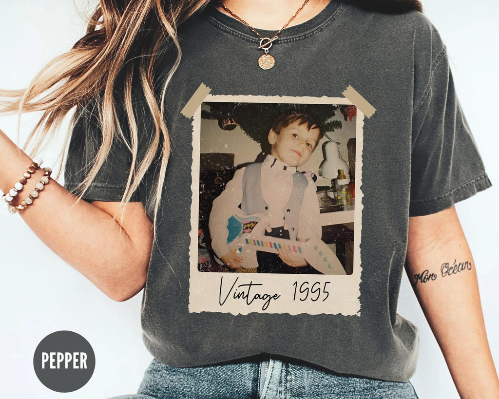 Custom Vintage Photo & Year Shirt, Personalized Picture product image 2