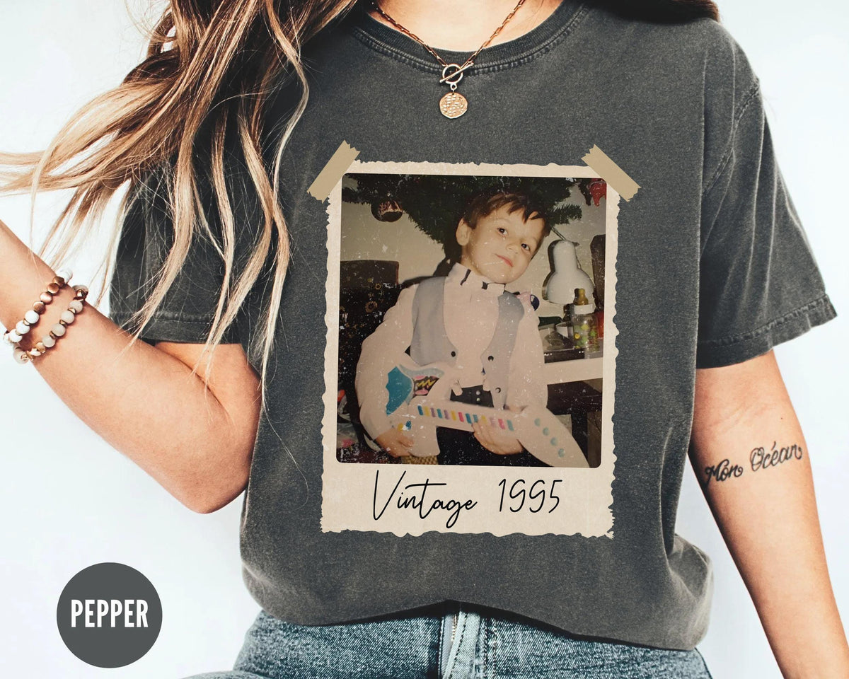 Custom Vintage Photo & Year Shirt, Personalized Picture product image 2