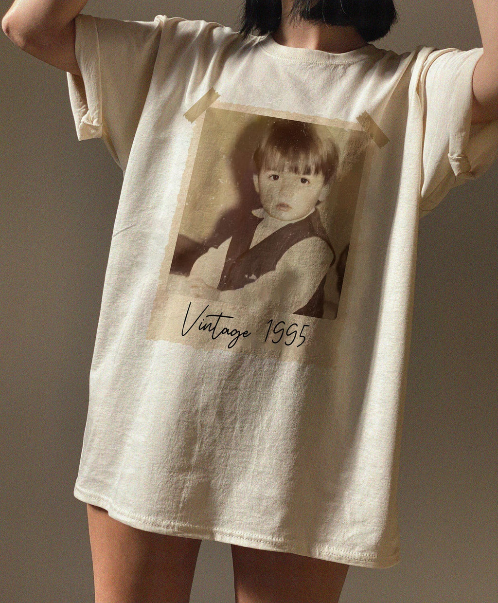 Custom Vintage Photo & Year Shirt, Personalized Picture product image 3