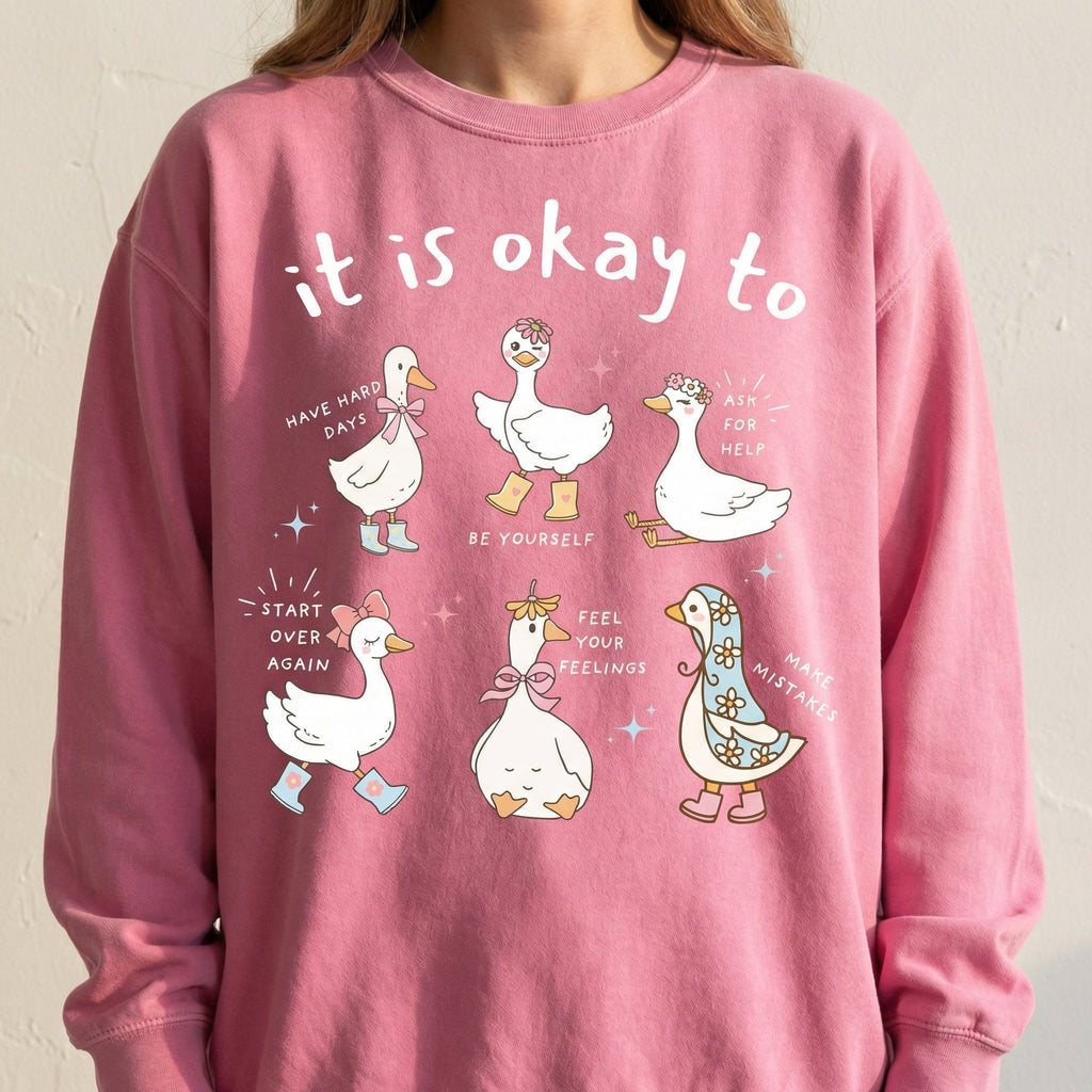 Cute Goose Motivational T-Shirt – Positive Affirmation product image 3