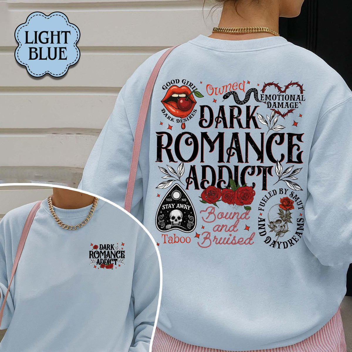 Dark Romance Addict Hoodie – Spicy Smut Reader Bookish Top product image 2