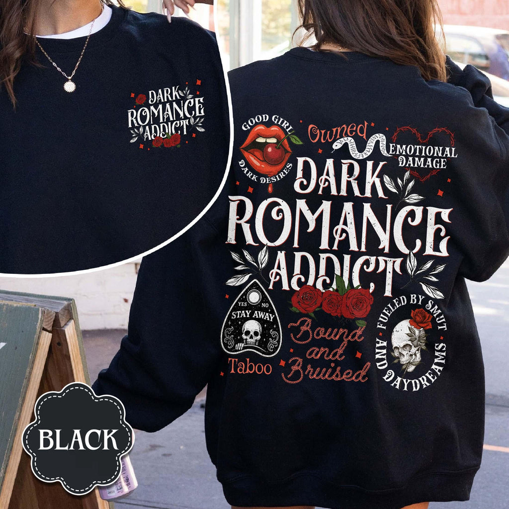 Dark Romance Addict Hoodie – Spicy Smut Reader Bookish Top product image 3
