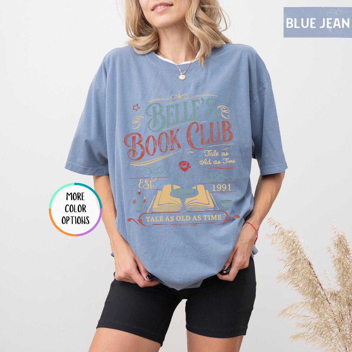 Belle Book Club Tee – Vintage Reading Shirt – Tale as Old product image 7