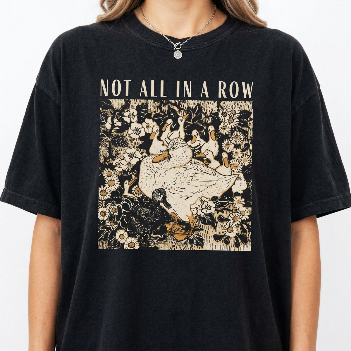 Ducks Not in a Row Shirt – Funny Vintage Retro Duck Graphic product image 1
