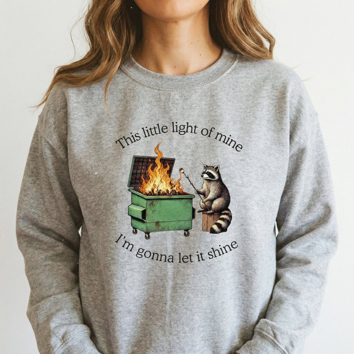 Dumpster Fire Raccoon Funny Graphic T-Shirt – Mental Health product image 4