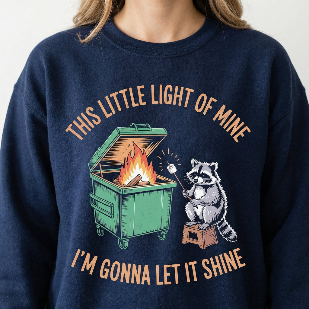 Dumpster Fire Raccoon Graphic T-Shirt - Funny Parody Mental product image 5