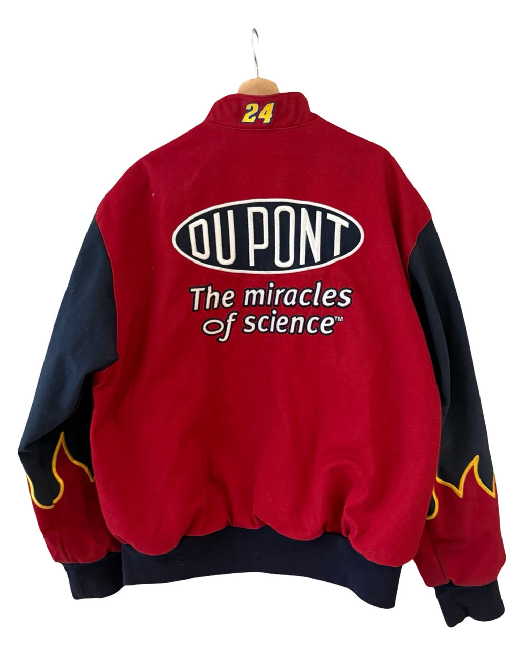 Vintage 90s NASCAR Jeff Hamilton DuPont Flames Racing Jacket product image 2