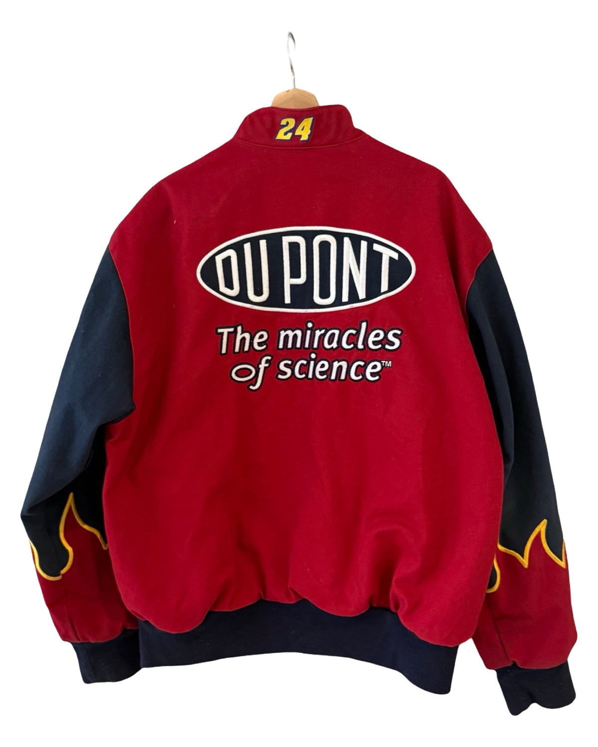 Vintage 90s NASCAR Jeff Hamilton DuPont Flames Racing Jacket product image 2