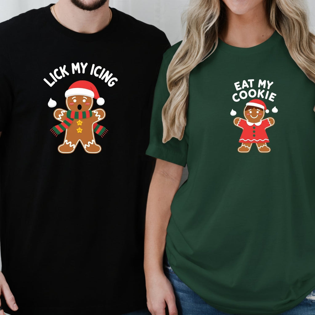 Eat My Cookies Funny Gingerbread Matching T-Shirts For product image 1