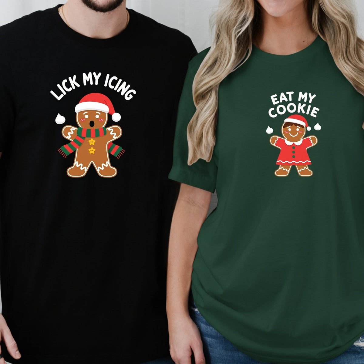 Eat My Cookies Funny Gingerbread Matching T-Shirts For product image 1