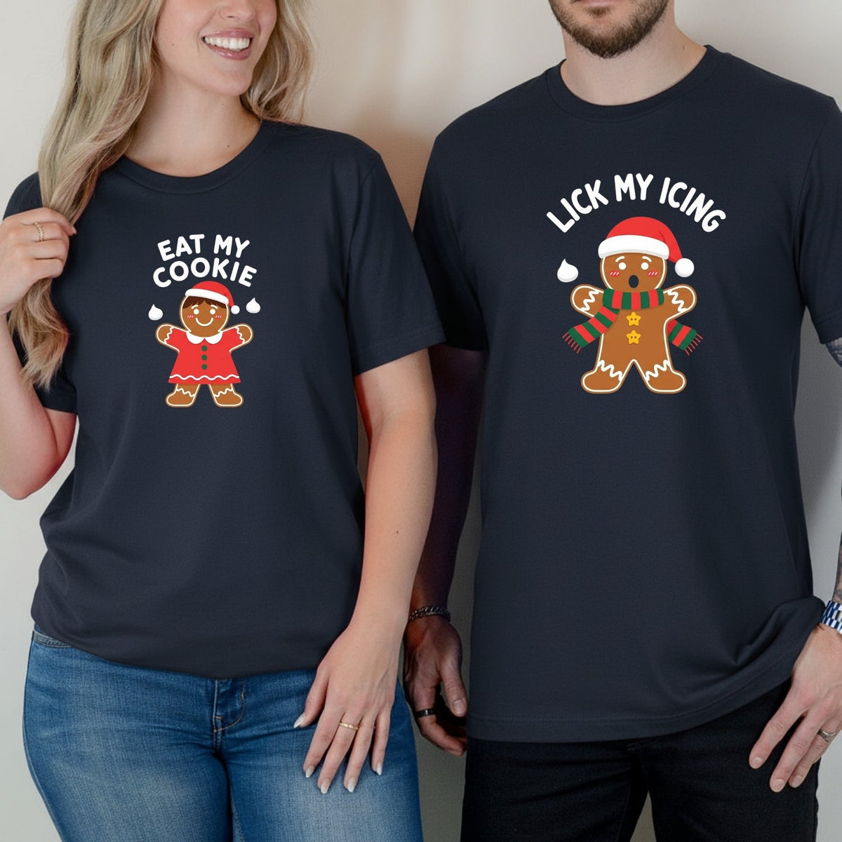 Eat My Cookies Funny Gingerbread Matching T-Shirts For product image 9