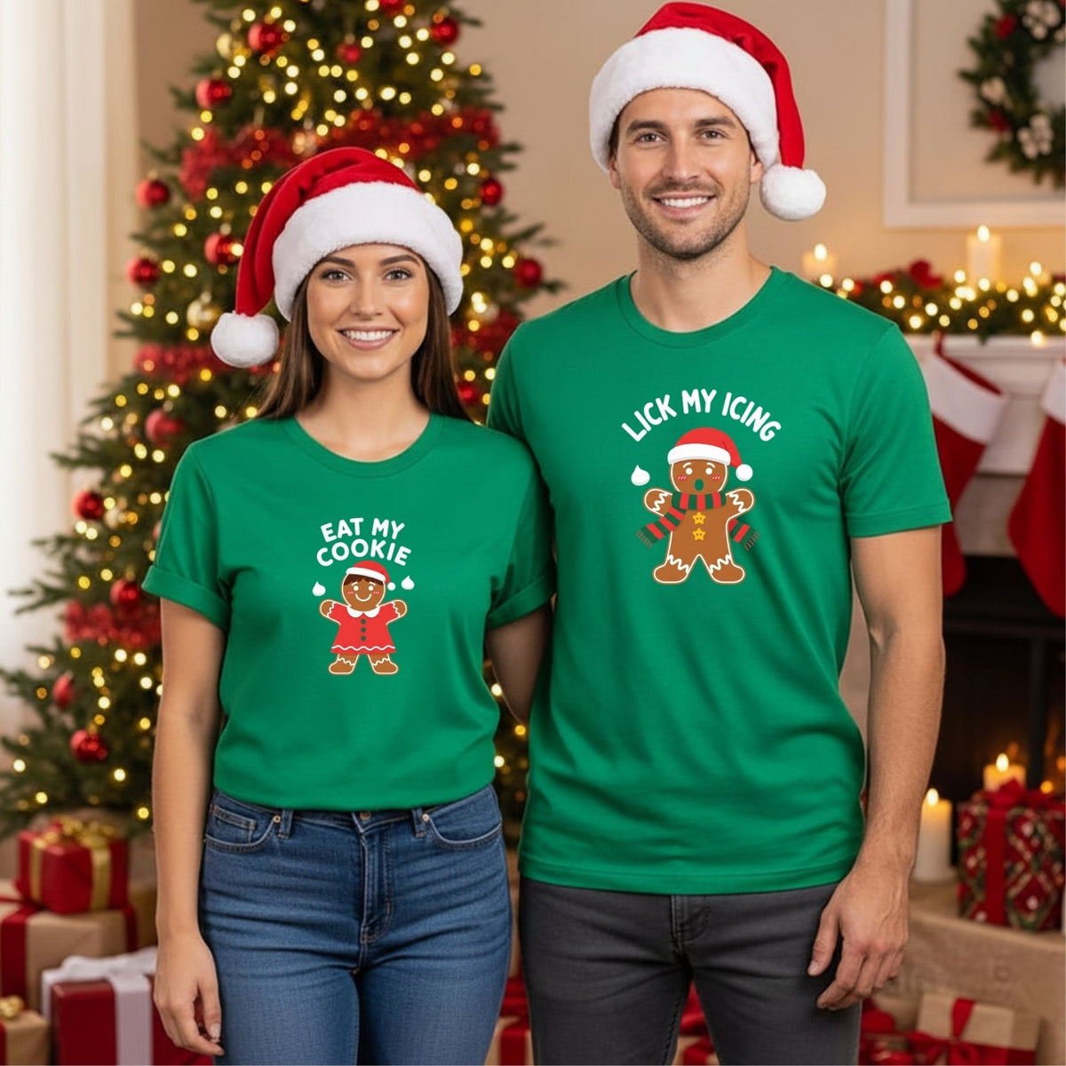 Eat My Cookies Funny Gingerbread Matching T-Shirts For product image 15