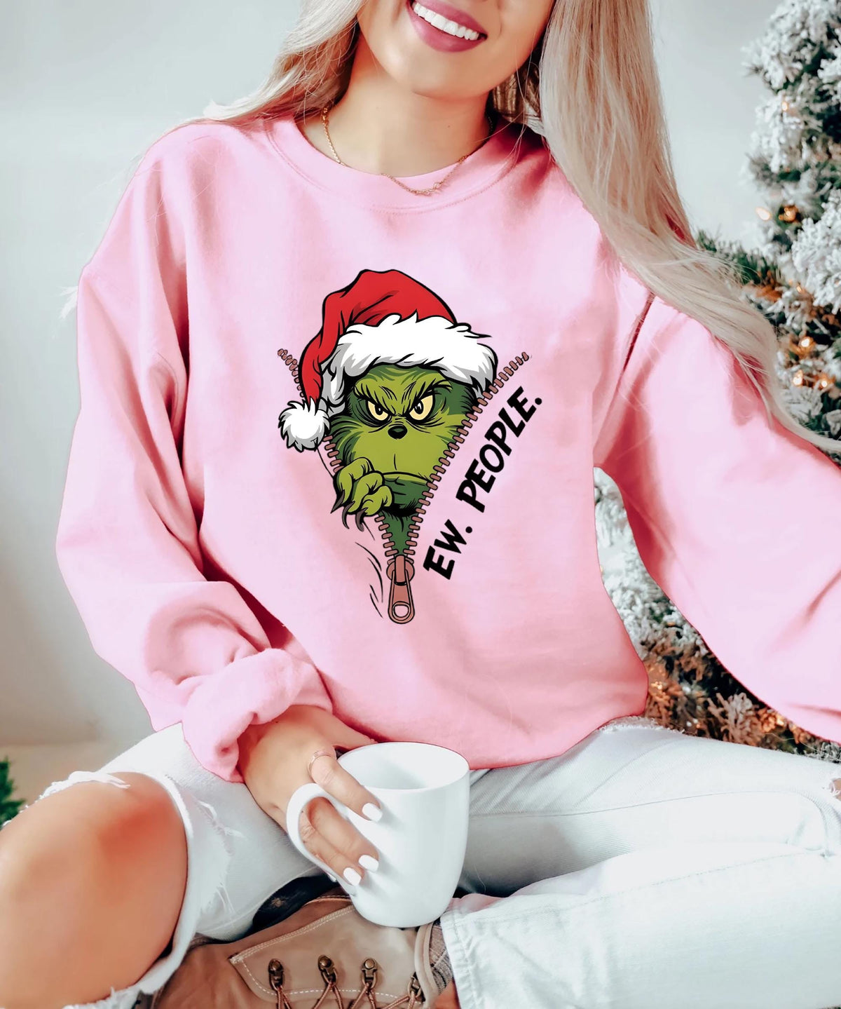 Ew People Grinch Shirt – Funny Grinchmas Sweatshirt – product image 4