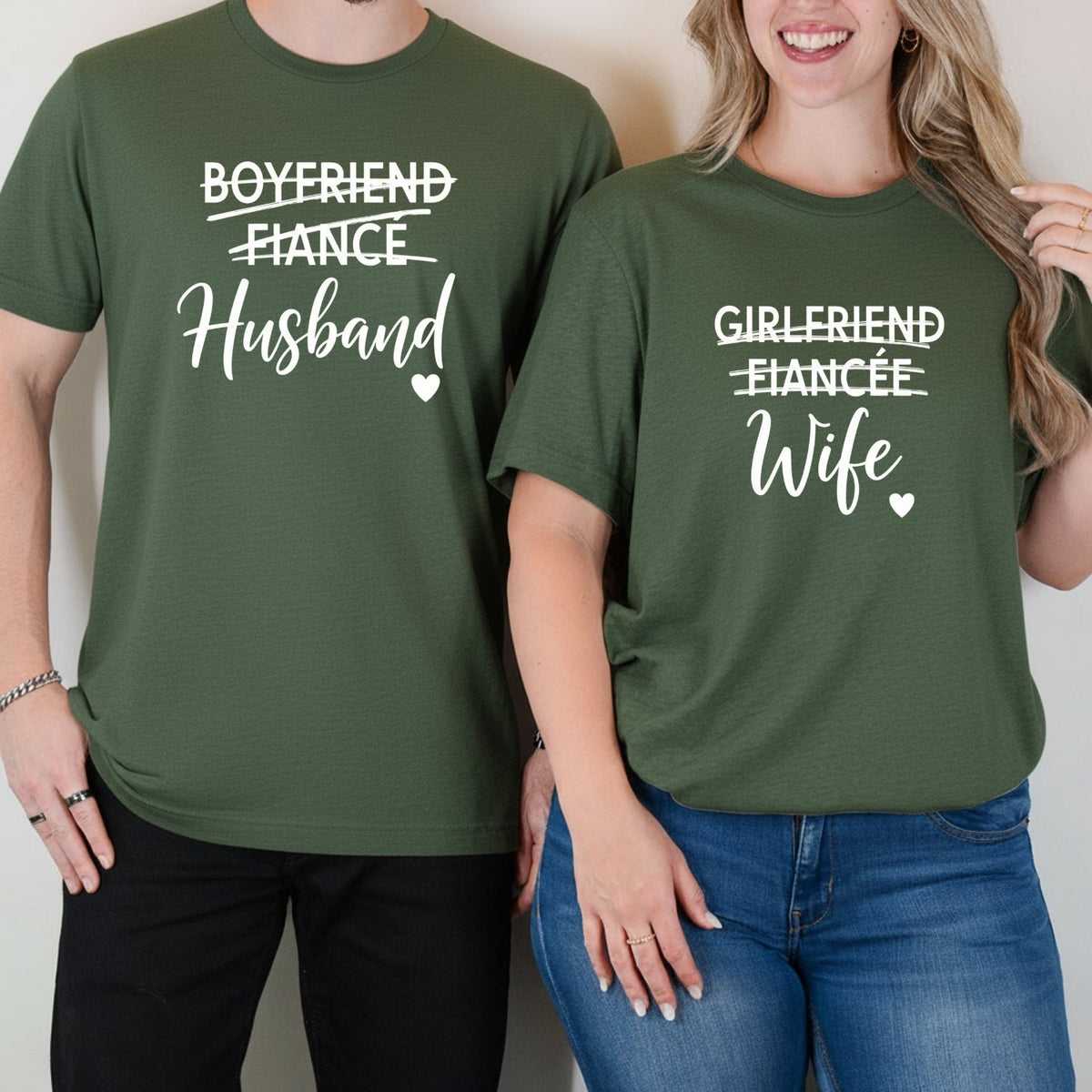 Fiance Husband Fiancee Wife Matching T-Shirts For Couples product image 5