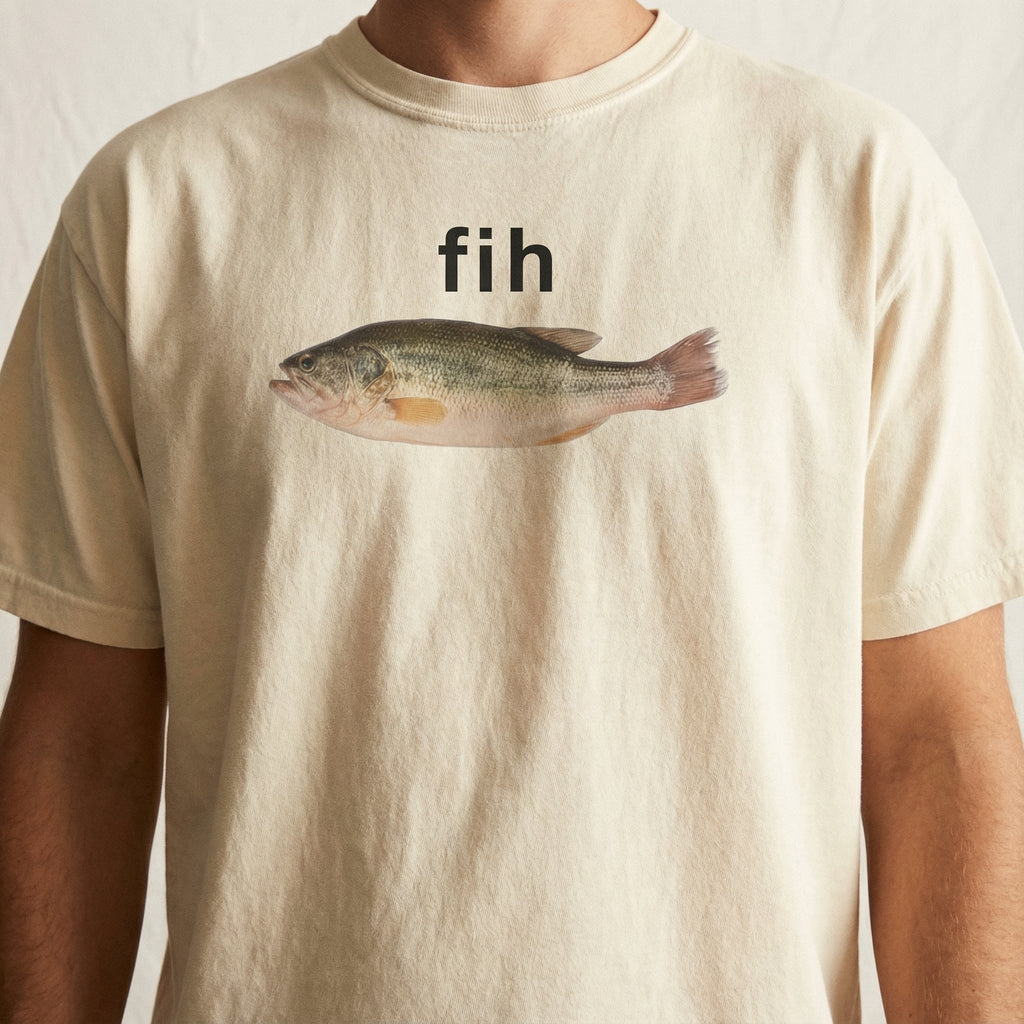 Fih Fish Meme T-Shirt – Funny Internet Humor Graphic Tee – product image 1