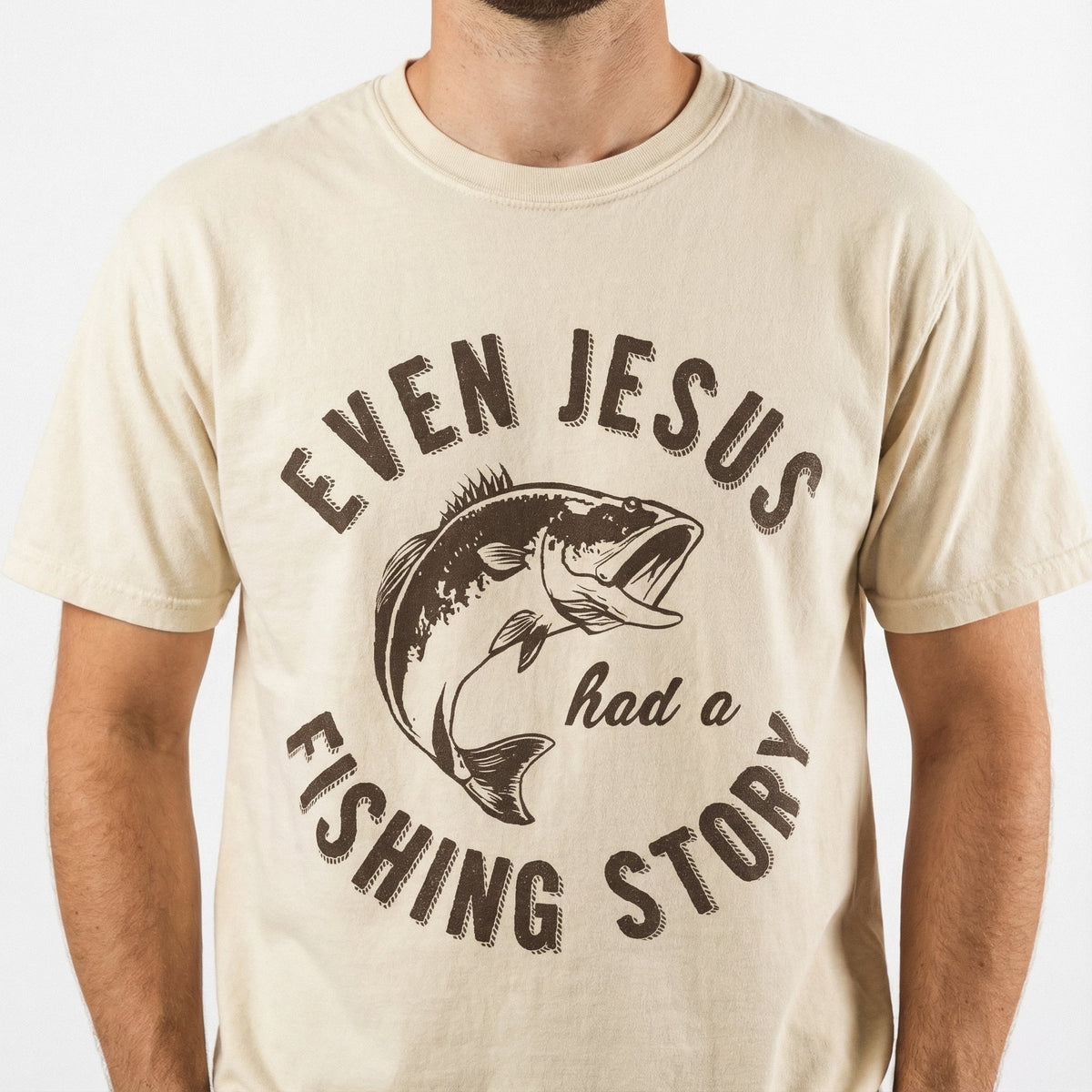 Funny Christian Fishing Graphic T-Shirt - Jesus Story Bible product image 2