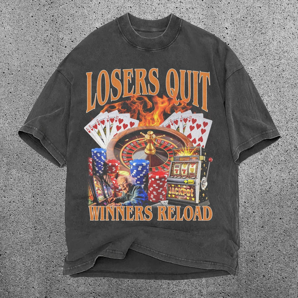 Funny Gambling Graphic T-Shirt - Retro 90s Lucky Meme Tee product image 4
