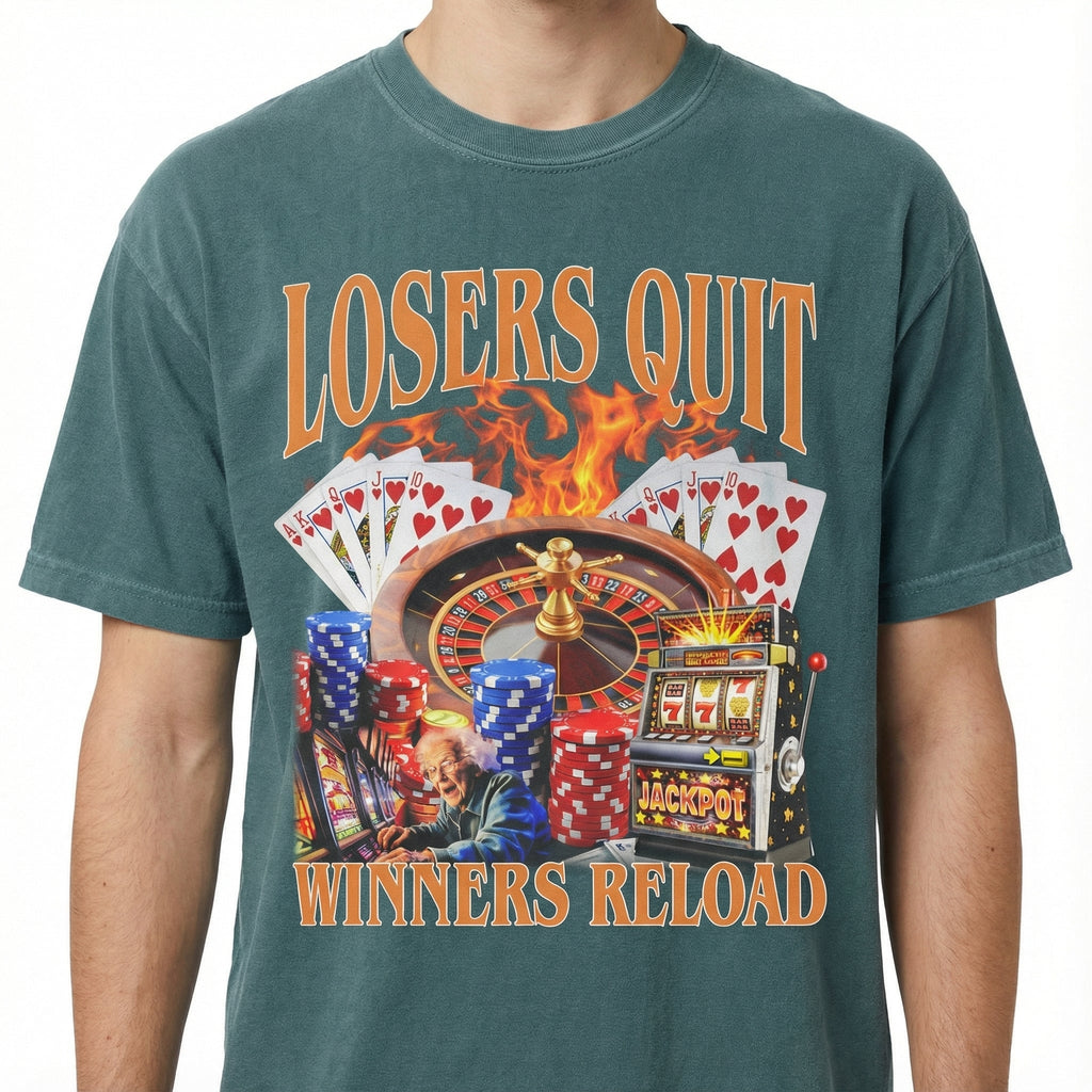 Funny Gambling Graphic T-Shirt - Retro 90s Lucky Meme Tee product image 3