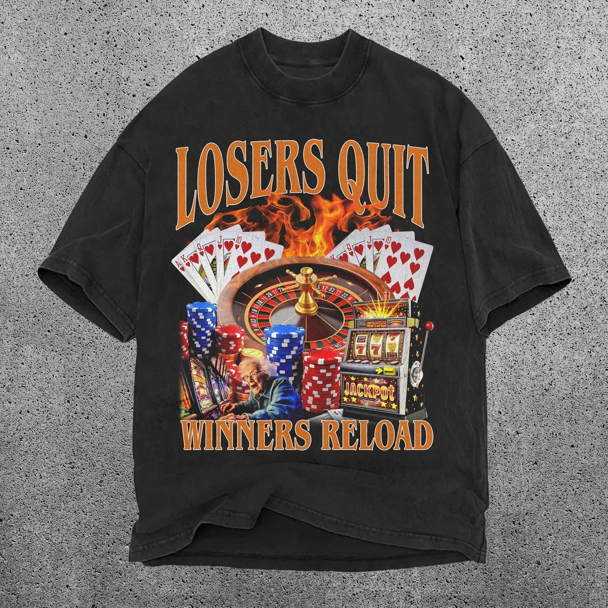 Funny Gambling Graphic T-Shirt - Retro 90s Lucky Meme Tee product image 5