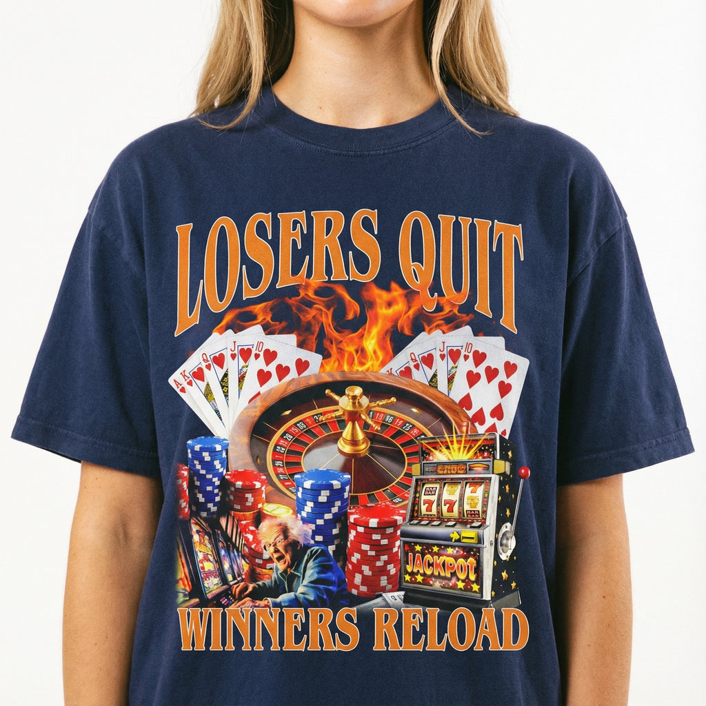 Funny Gambling Graphic T-Shirt - Retro 90s Lucky Meme Tee product image 2