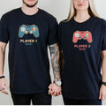 Funny Player 1 2 Gamer Ready Matching T-Shirts For Couples product image 1