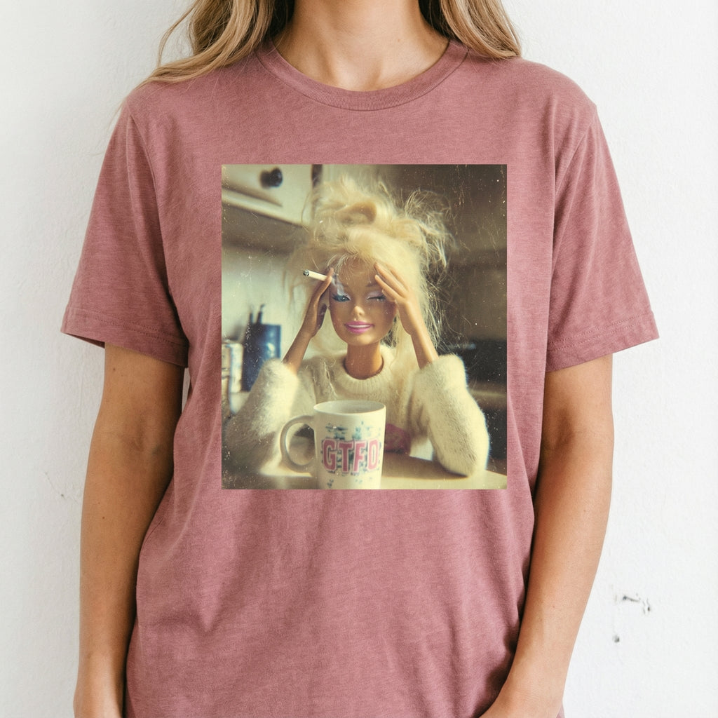 Funny Doll Face Meme T-Shirt – Shocked Expression Graphic product image 4