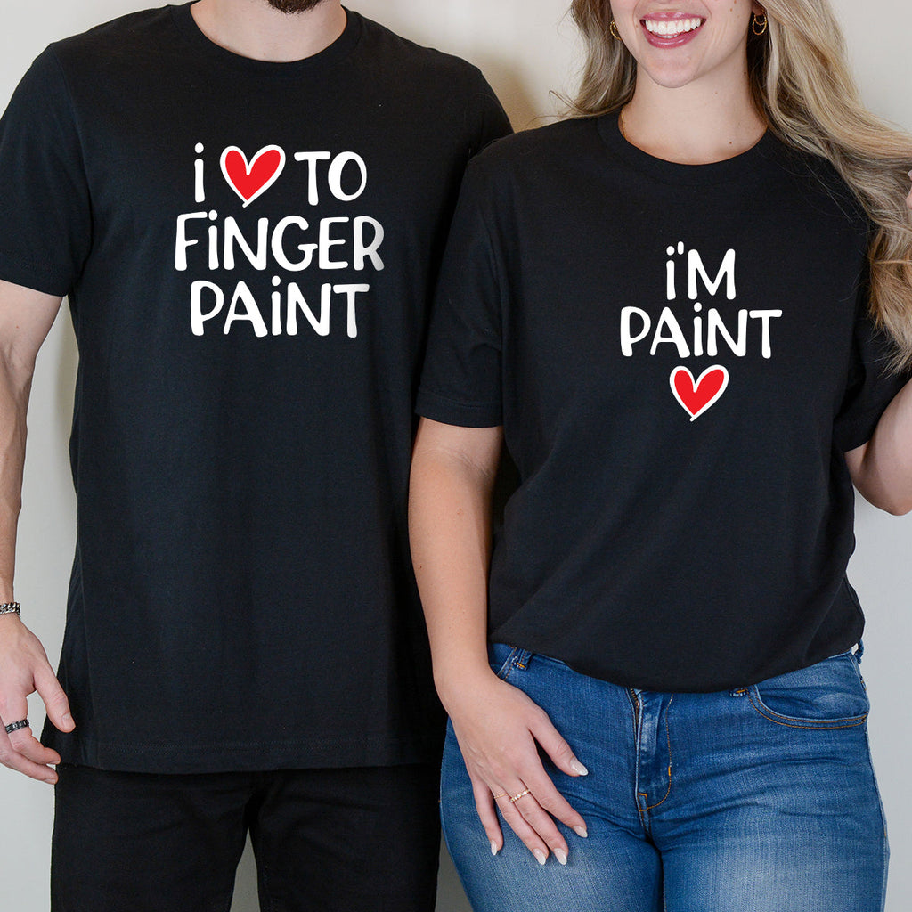 Funny Finger Paint Matching T-Shirts For Couples product image 3