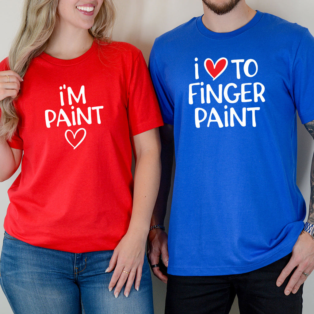 Funny Finger Paint Matching T-Shirts For Couples product image 4
