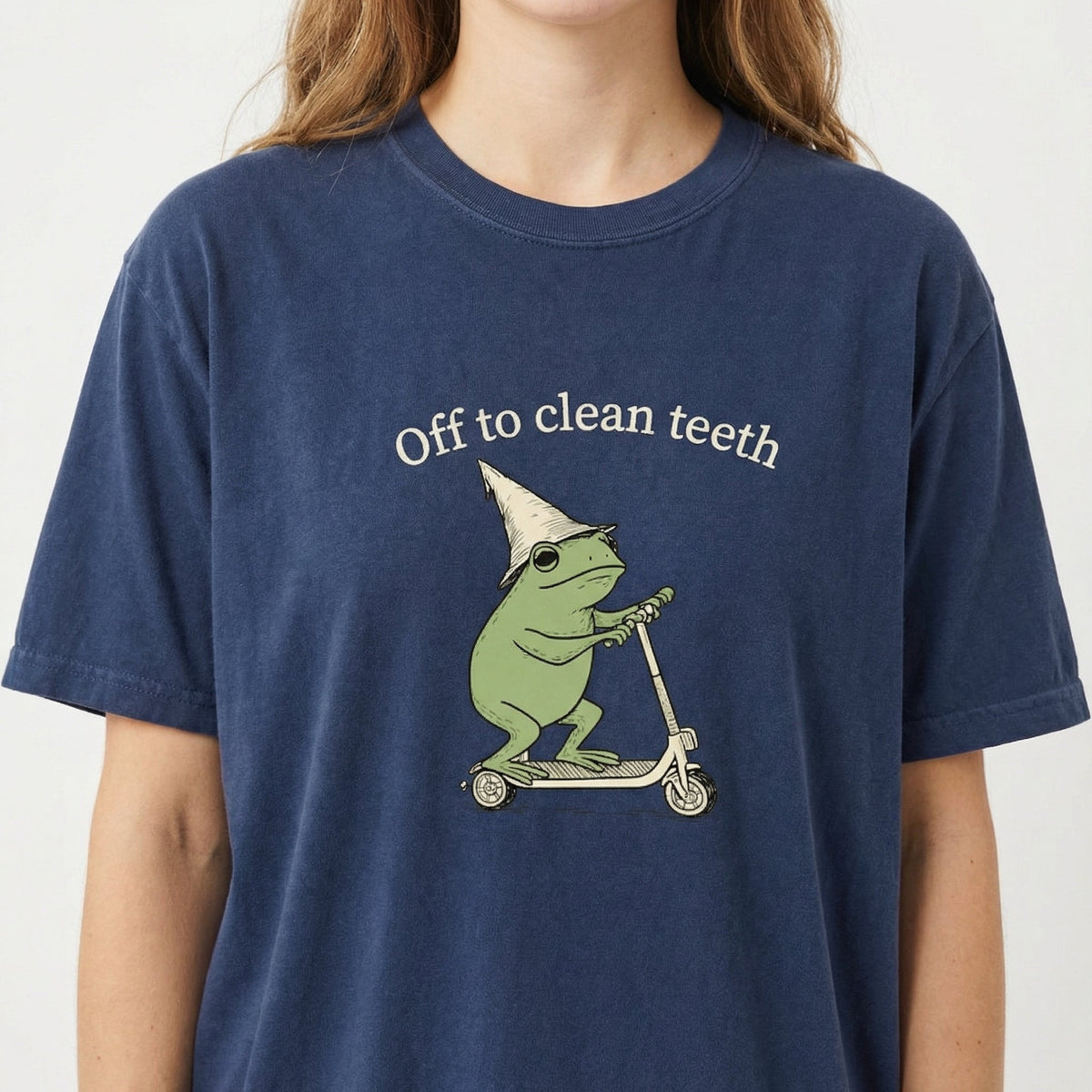 Funny Frog Dental Hygienist Shirt – Off to Clean Teeth product image 2
