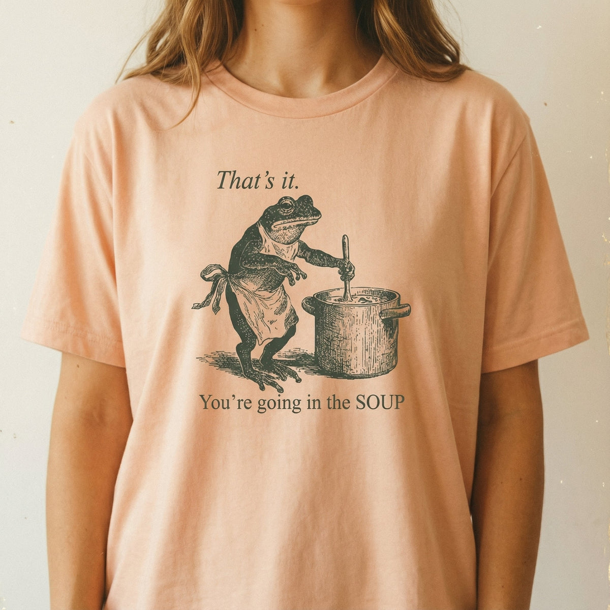 Funny Frog You’re Going in the Soup Shirt – Silly Meme product image 3