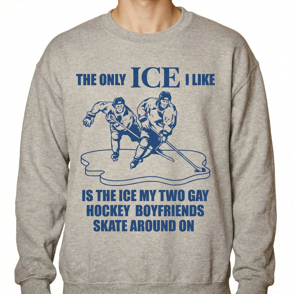 Funny Hockey Romance T-Shirt – The Only Ice I Like Is product image 6