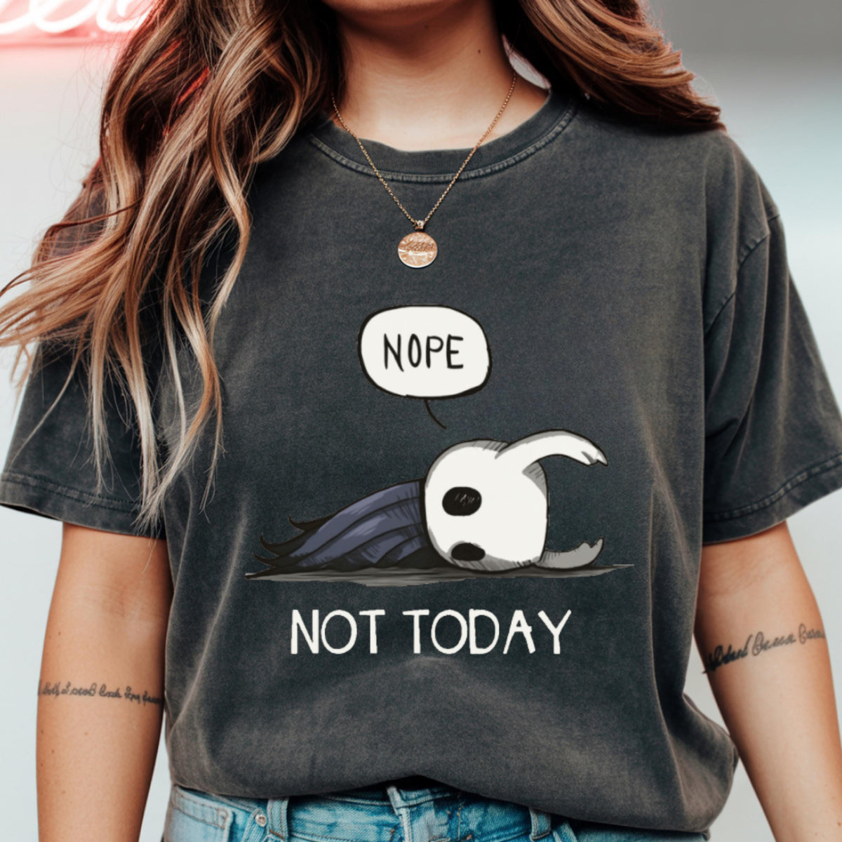 Funny Hollow Knight Nope Not Today Meme T-Shirt – Gamer product image 1