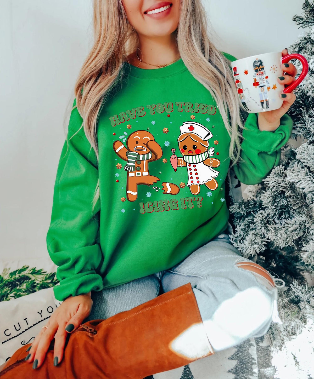 Funny Nurse Christmas Shirt – Have You Tried Icing It Tee – product image 6