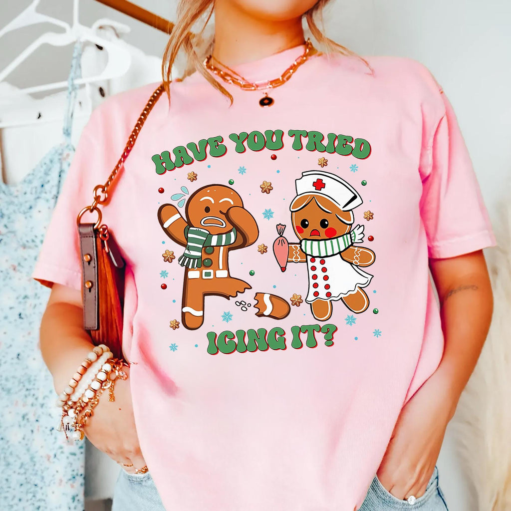 Funny Nurse Christmas Shirt – Have You Tried Icing It Tee – product image 1