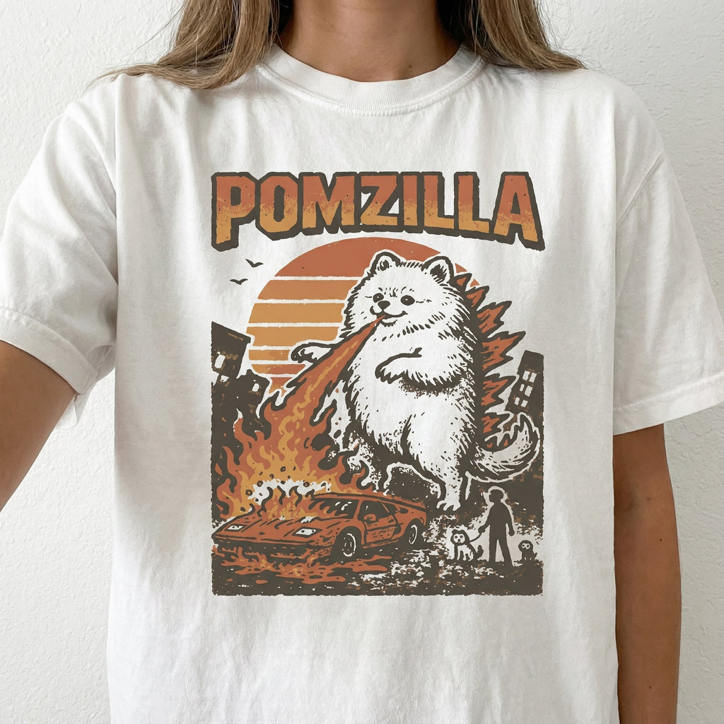 Funny Pomeranian Monster T-Shirt – Vintage Comic product image 2