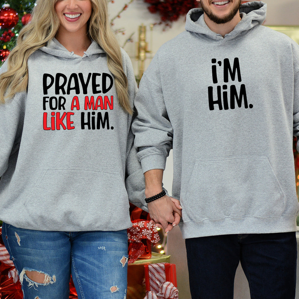 Funny Prayed For Him Matching Hoodies Couples product image 3