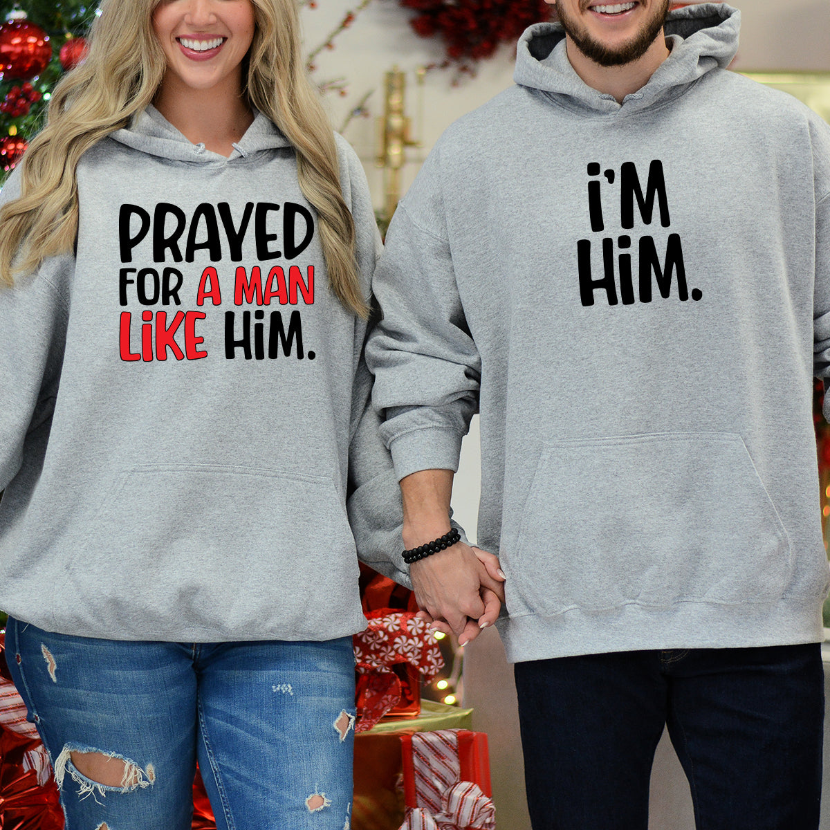 Funny Prayed For Him Matching Hoodies Couples product image 3