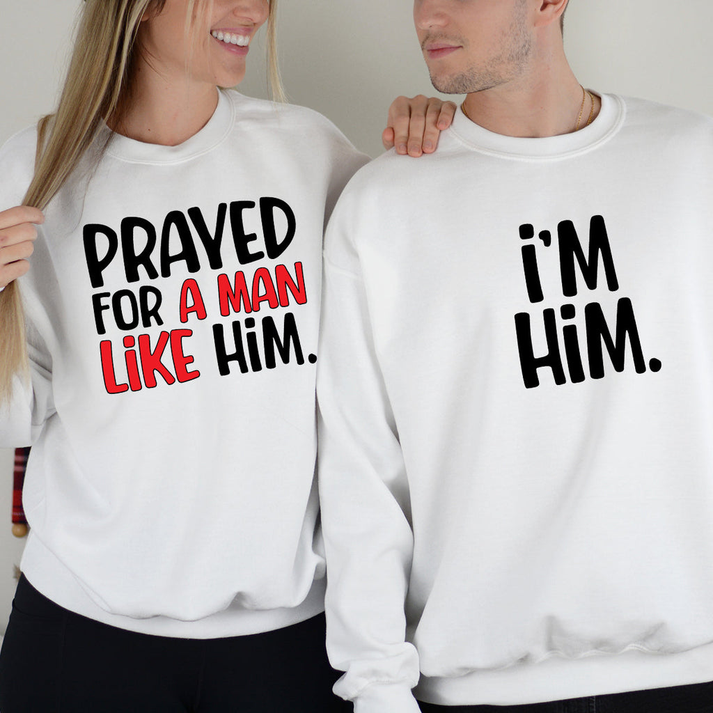 Funny Prayed For Him Matching Hoodies Couples product image 4