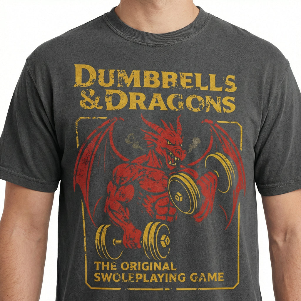 Funny RPG Gym Workout Graphic T-Shirt – Vintage Swole product image 5