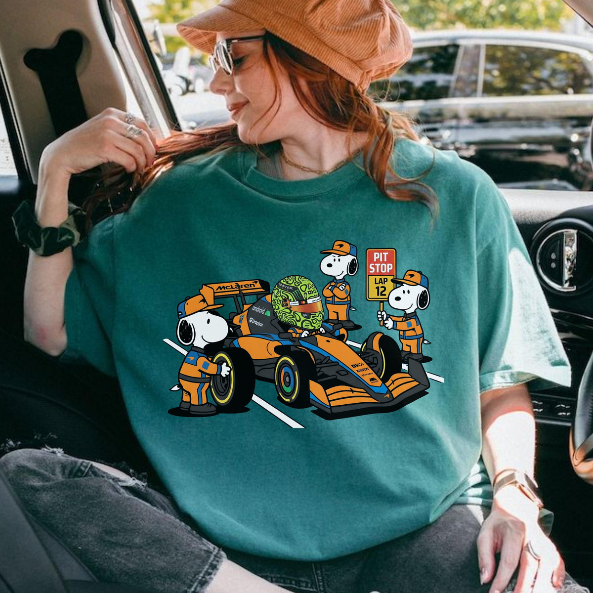 Funny Racing Pit Crew Graphic T-Shirt – Cartoon Motorsport product image 2