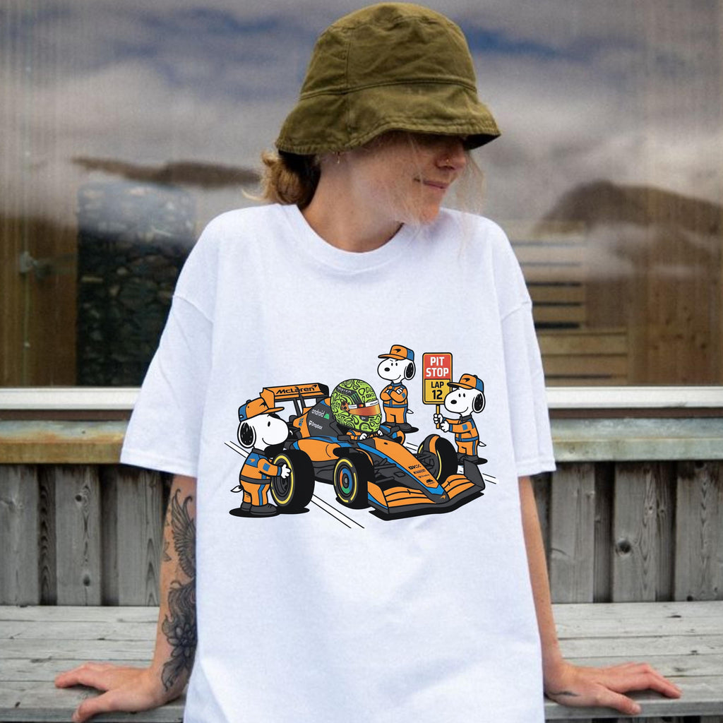Funny Racing Pit Crew Graphic T-Shirt – Cartoon Motorsport product image 6