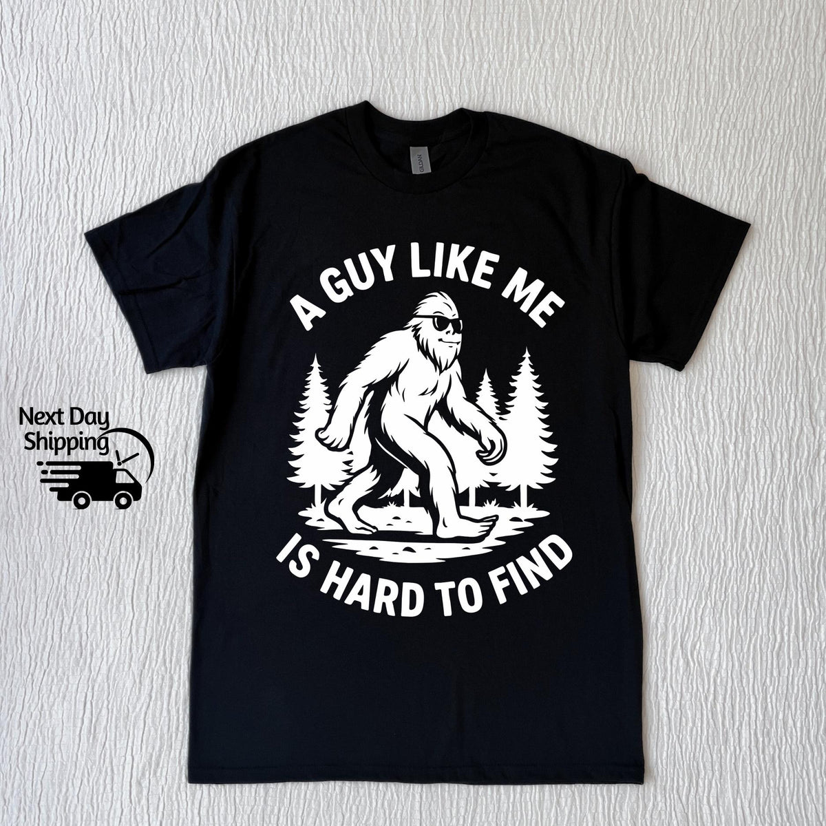 Funny Retro Bigfoot Graphic T-Shirt - A Guy Like Me Is Hard product image 4