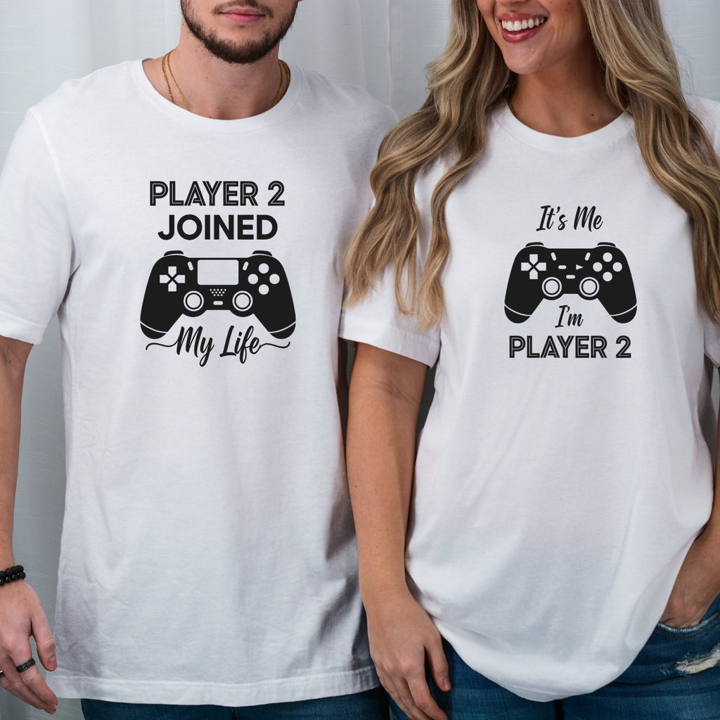 Gamer Player 2 Joined My Life It's Me 2 Matching T-Shirts product image 2