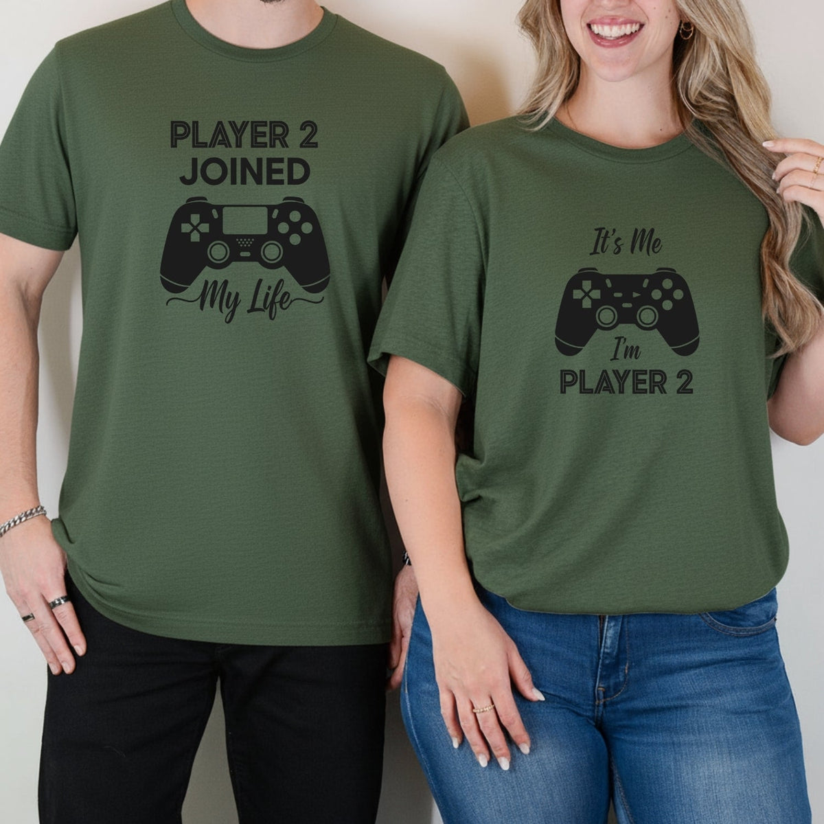 Gamer Player 2 Joined My Life It's Me 2 Matching T-Shirts product image 9