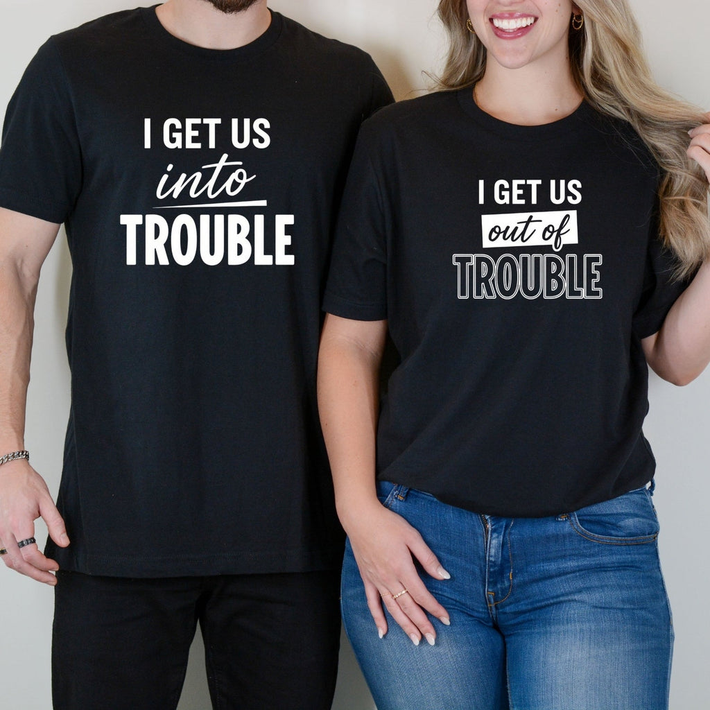 Get Into Trouble Duo Matching T-Shirts For Best Friends product image 3