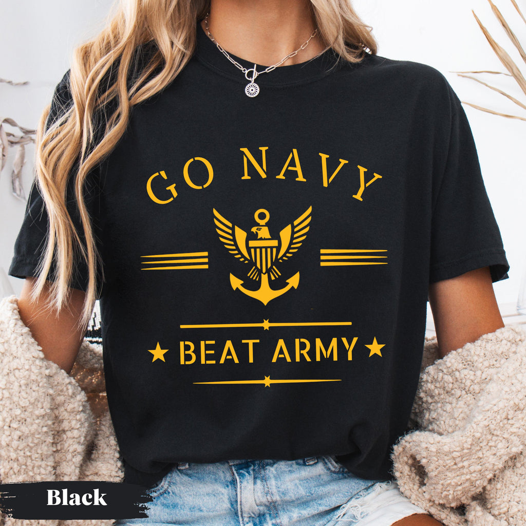 Go Navy Beat Army Shirt – Military Game Day Patriotic Tee product image 8