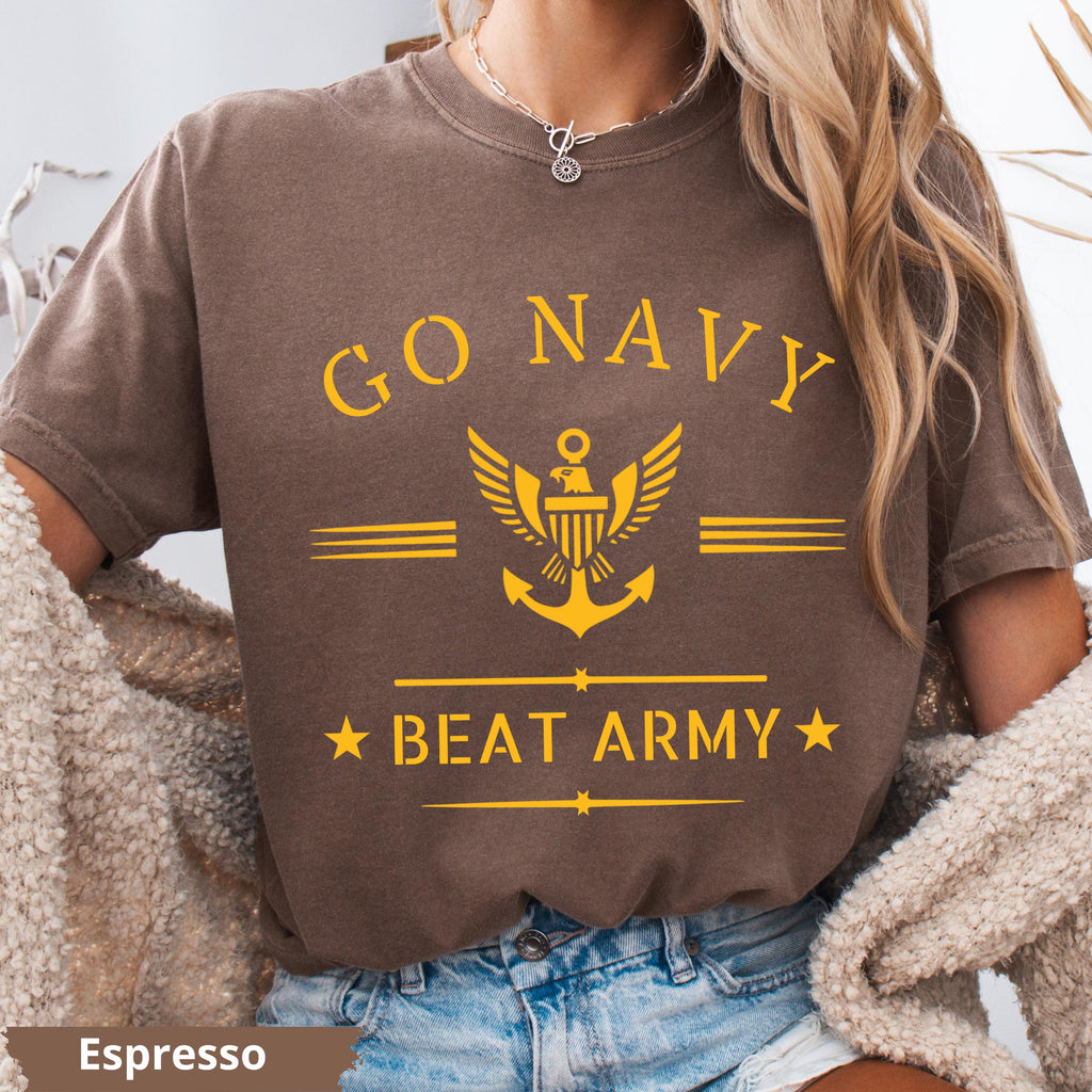 Go Navy Beat Army Shirt – Military Game Day Patriotic Tee product image 7