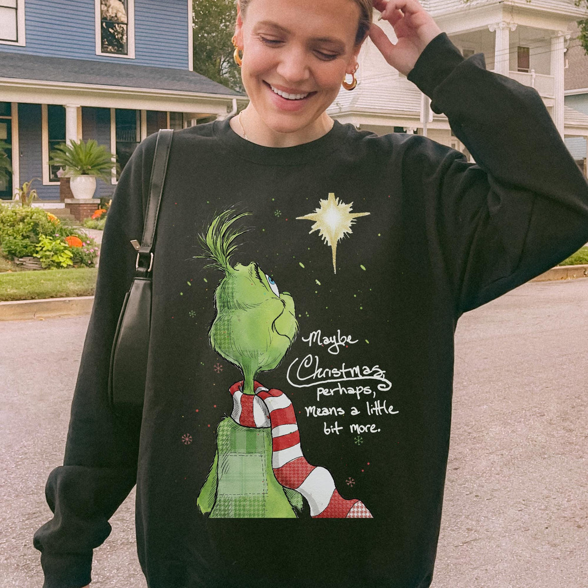Grinch Christmas Sweatshirt – Funny Shirt – Grinchmas Tee – product image 5